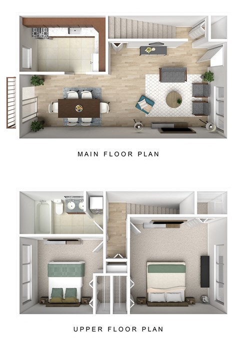 Floor plan for 2 beds, 1 bath, 1100 sqft